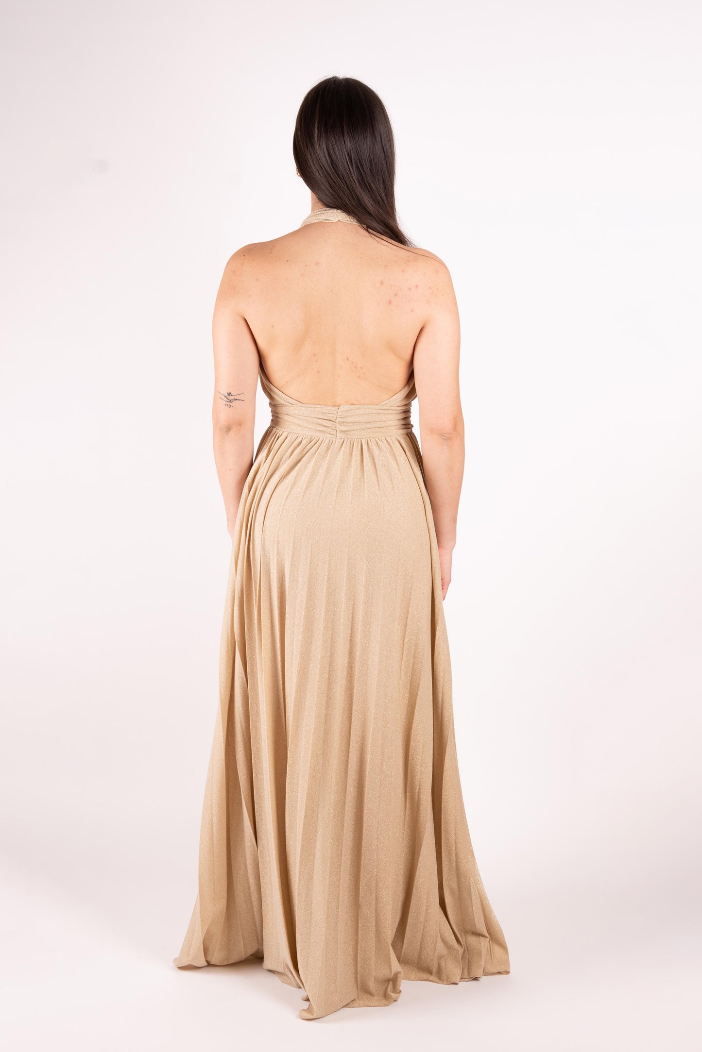 Fracomina Abito lungo jersey lurex FQ25SD3010W799Q7 150 Fracomina Gold
