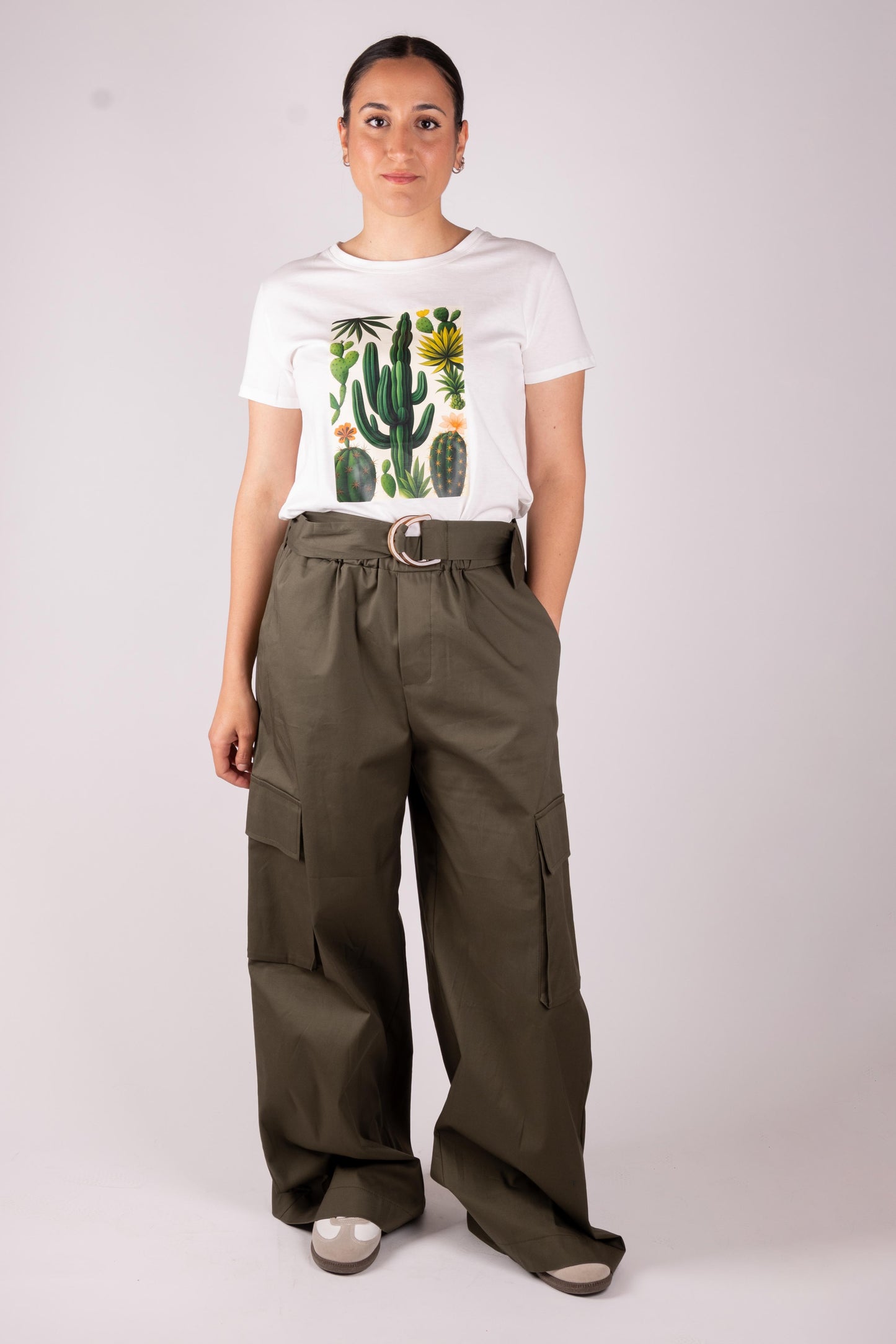Lumina pantalone cargo in cotone LD2986 01 LUMINA