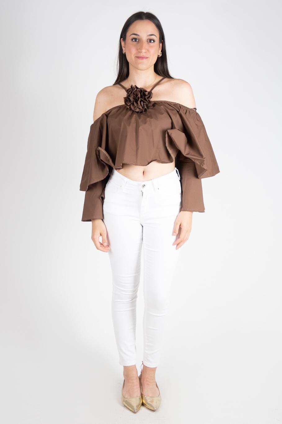 Susymix Top a fascia con volant 32381 04 Susy Mix