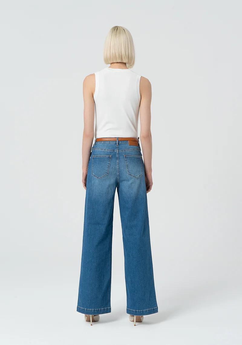 Fracomina Jeans Con cintura e bottone gioiello FR25SV3013D46002 258 Fracomina Preview