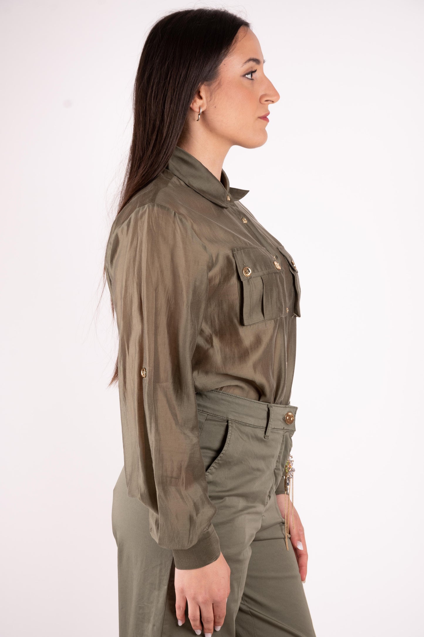Fracomina Camicia maniche lunghe tasche FS25ST6014W78501 206 Fracomina Main