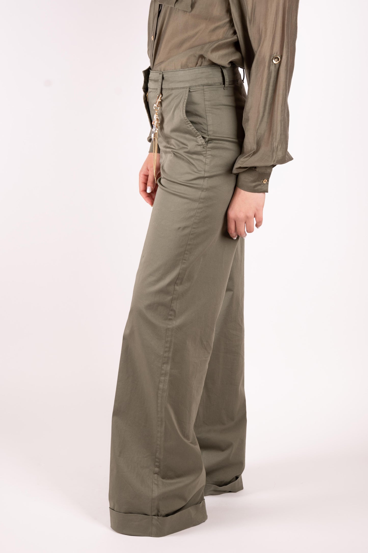 Fracomina pantalone a palazzo rasatello FS25SV3006W70201 206 Fracomina Main