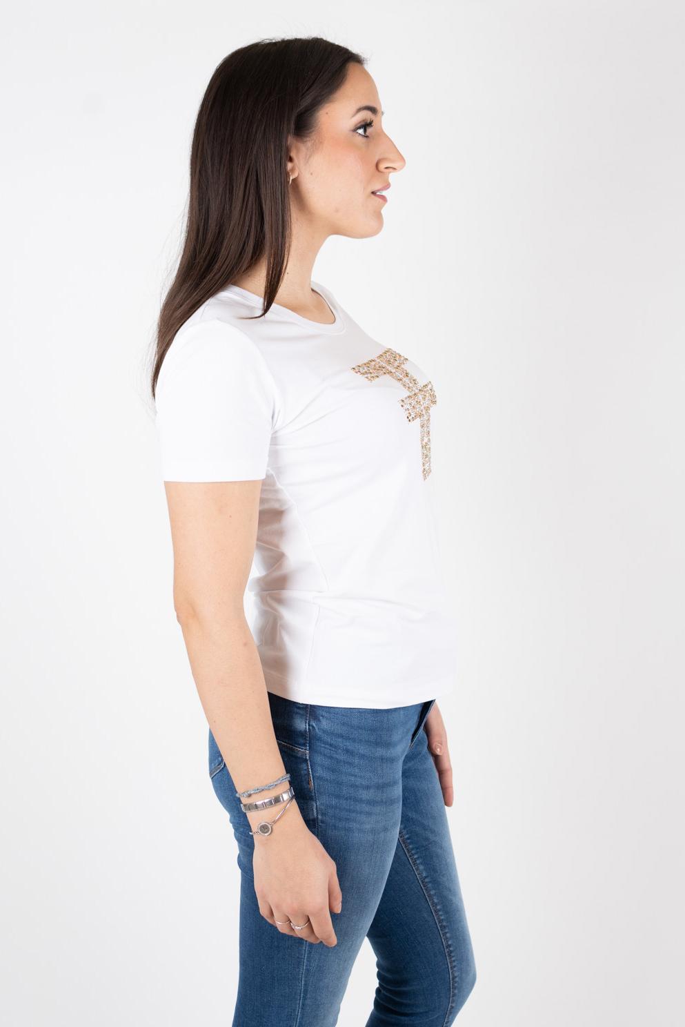 Fracomina t-shirt logo strass FP24ST3002J464N5 278 Fracomina Jeans