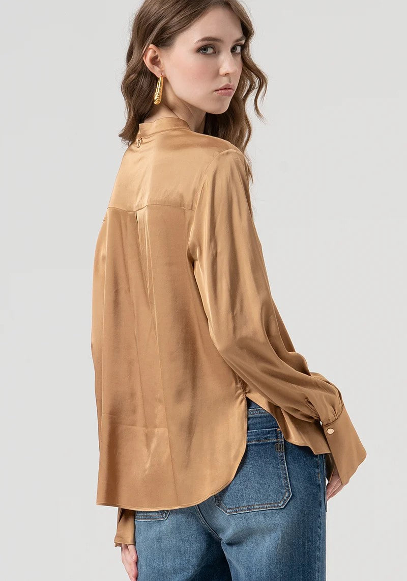 FRACOMINA CAMICIA COREANA IN RASO MANICA A SBUFFO FR25WT1011W58401 093 Fracomina Preview 