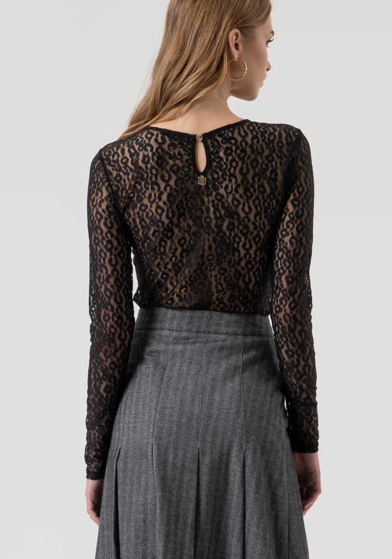 Fracomina Body in pizzo animalier FR25WT5002J412G1 053 Fracomina Preview 