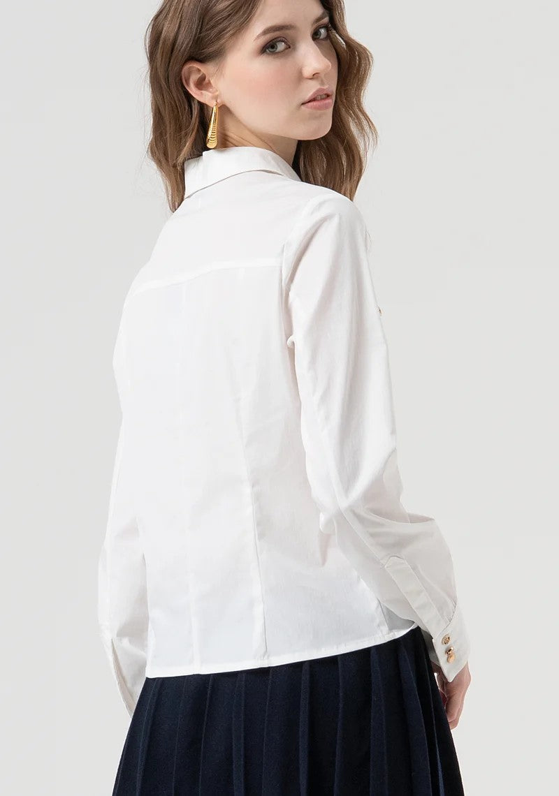 Fracomina Camicia Slim con bottoni metallo con logo FR25WT6016W80101 278 Fracomina Preview 