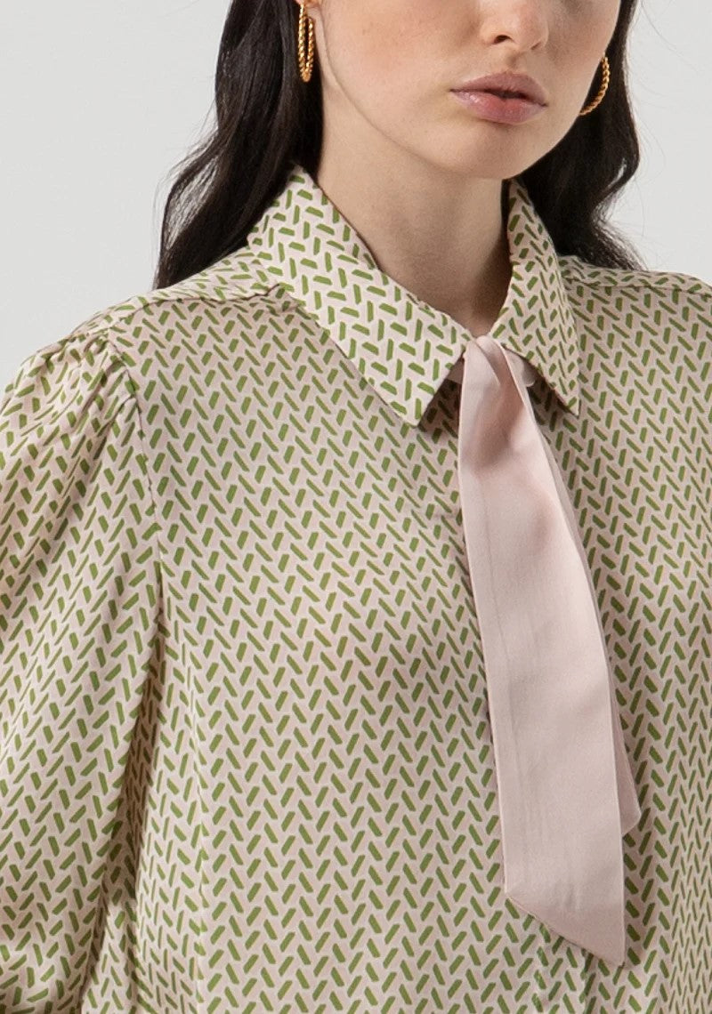 Fracomina Camicia fantasia con cravatta FR25WT6019W807K1 T58 Fracomina Preview 