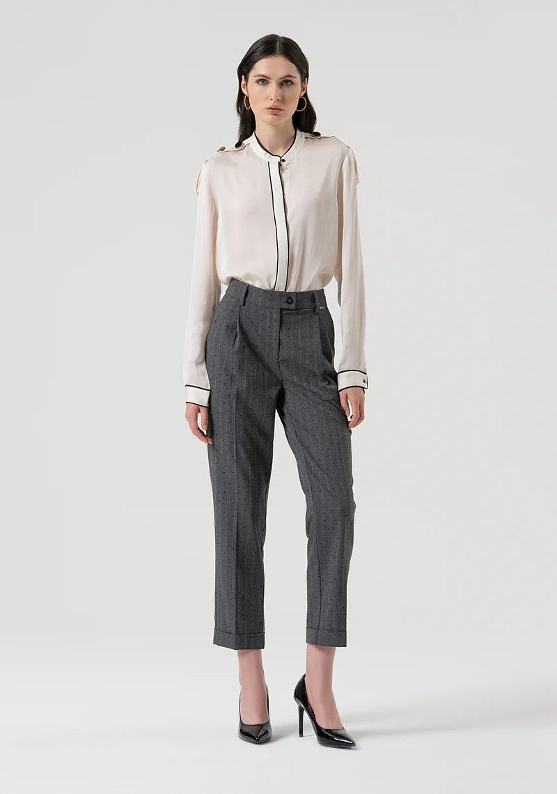 Fracomina Camicia collo coreana con profilo in contrasto FR25WT6027W80701 108 Fracomina Preview 