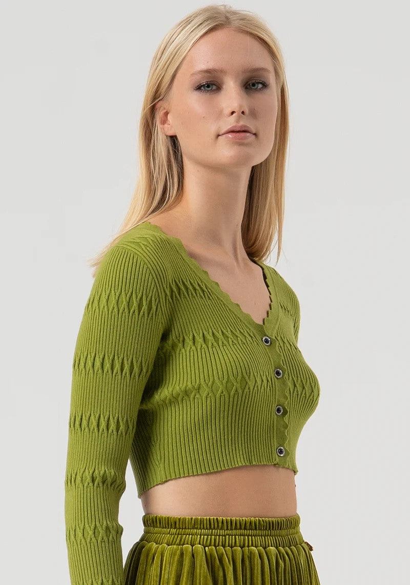 Fracomina Cardigan cropped a costine FR25WT8018K50401 813 Fracomina Preview 