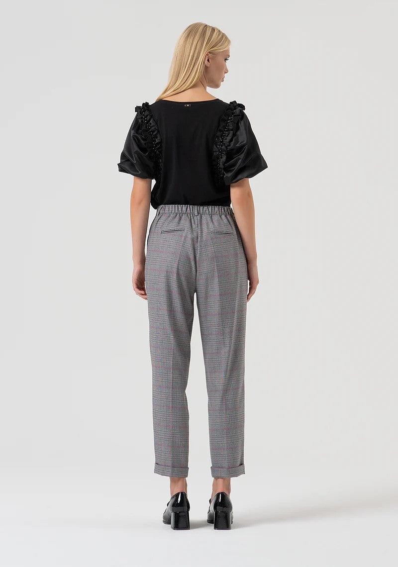 Fracomina Pantalone Jogger principe di galles FR25WV2001W45995 210 Fracomina Preview 