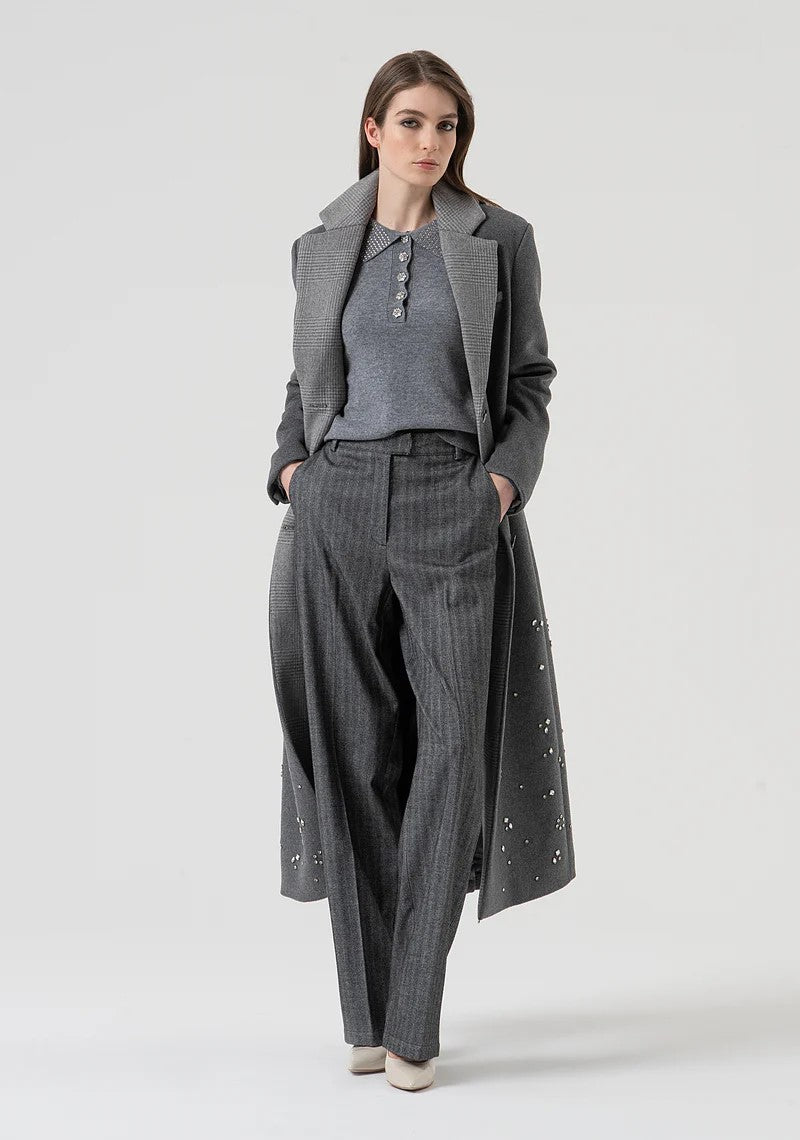 Fracomina Pantalone gamba dritta fantasia spigata FR25WV2004W492W5 159 Fracomina Preview 