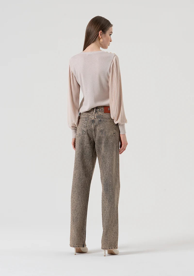 Fracomina Jeans lavaggio vintage con strass FR25WV2014D419R9 357 Fracomina Preview 