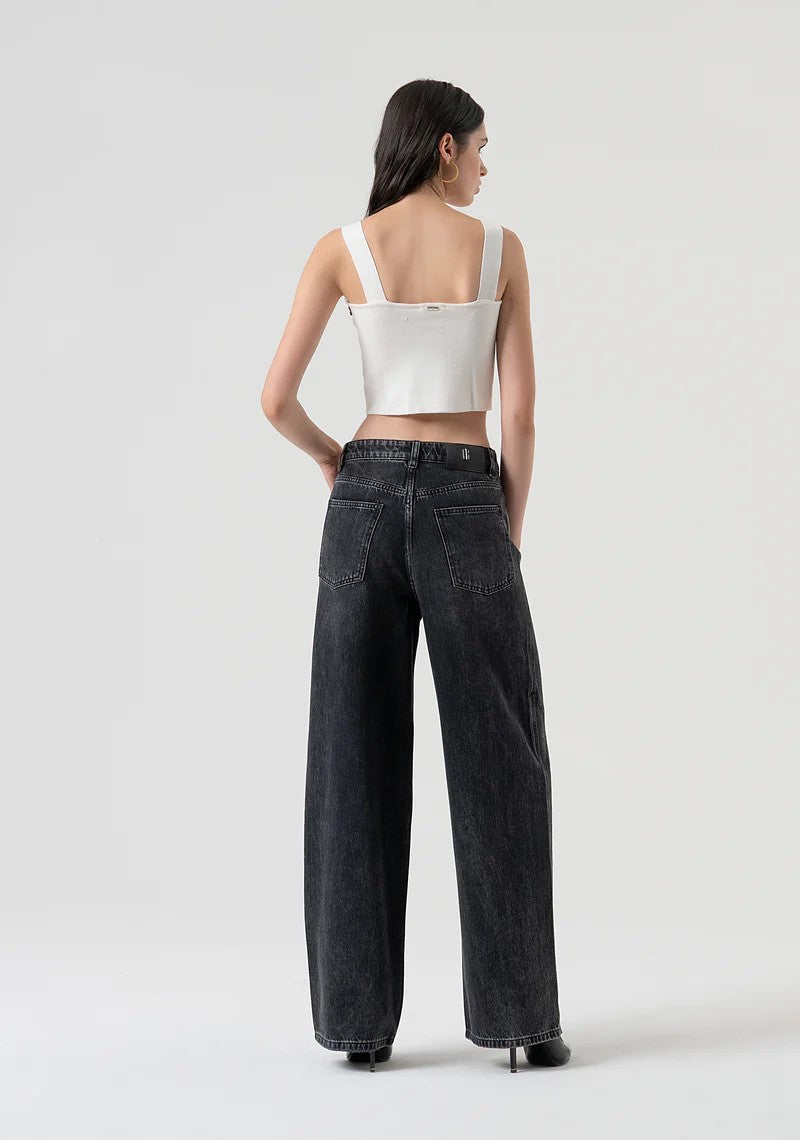 Fracomina Jeans in denim nero co strass in tinta FR25WV3013D419R9 H21 Fracomina Preview 