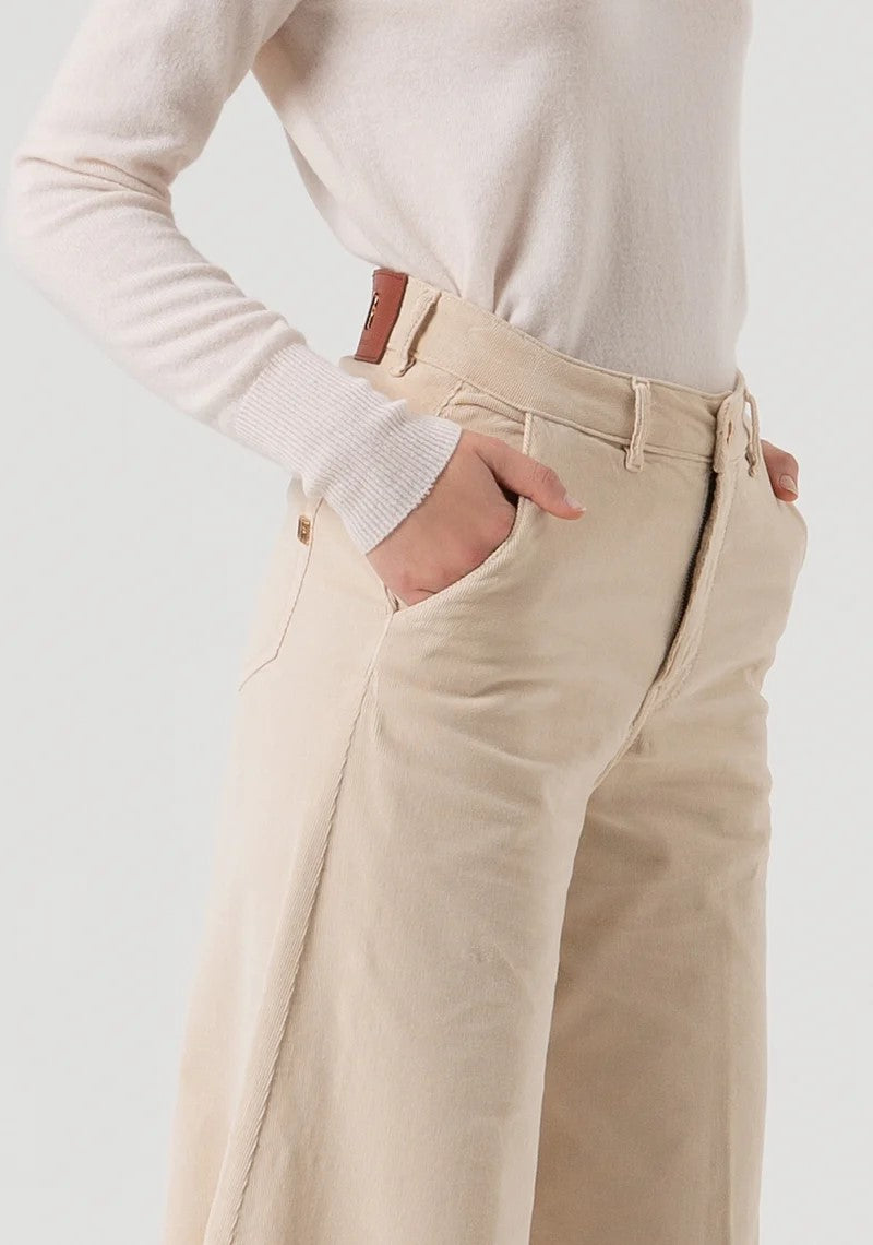 Fracomina Pantalone super flare in velluto 1000 righe FR25WV3014W56901 508 Fracomina Preview 