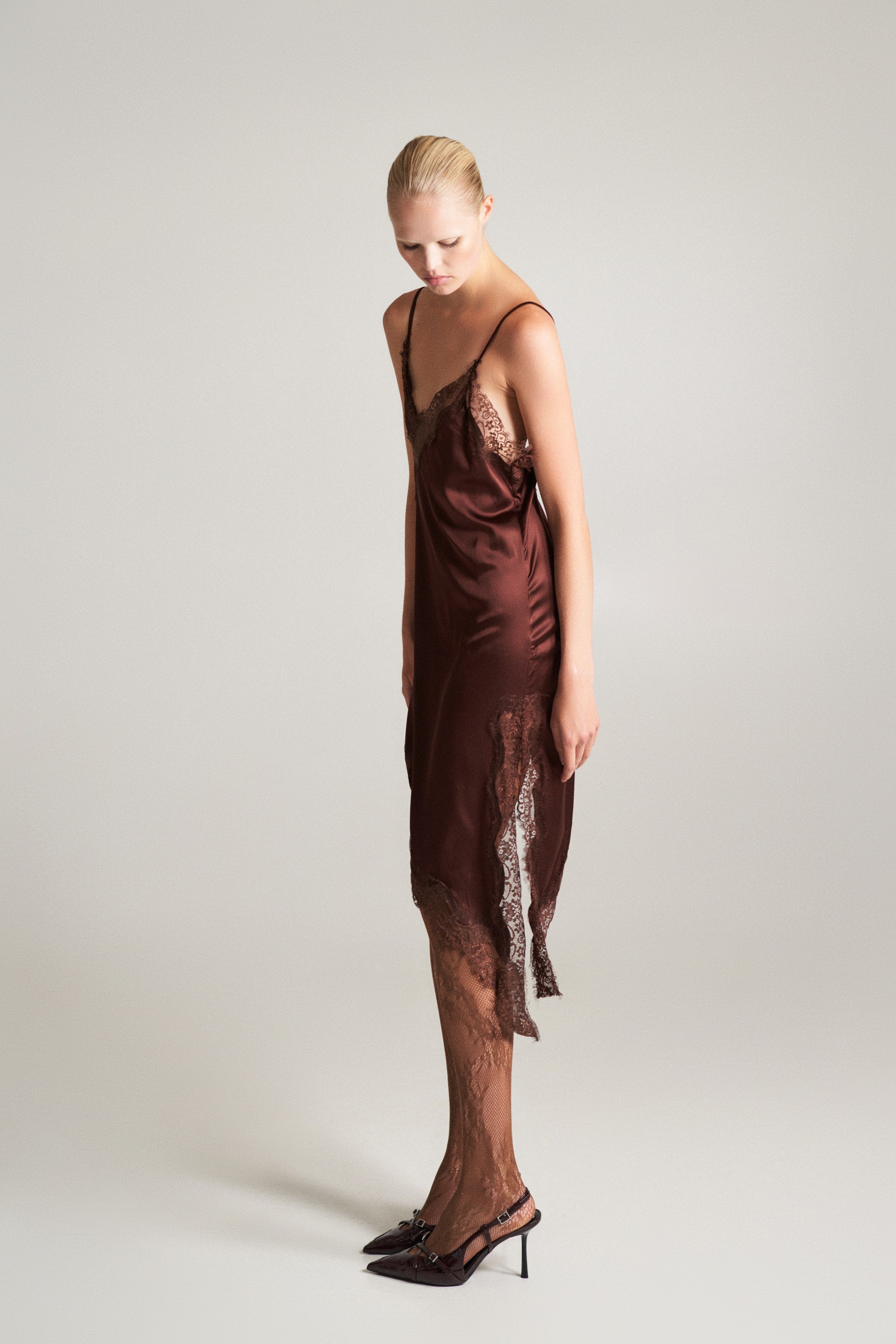 Lumina Abito Asimmetrico con pizzo LD3619 01 LUMINA 