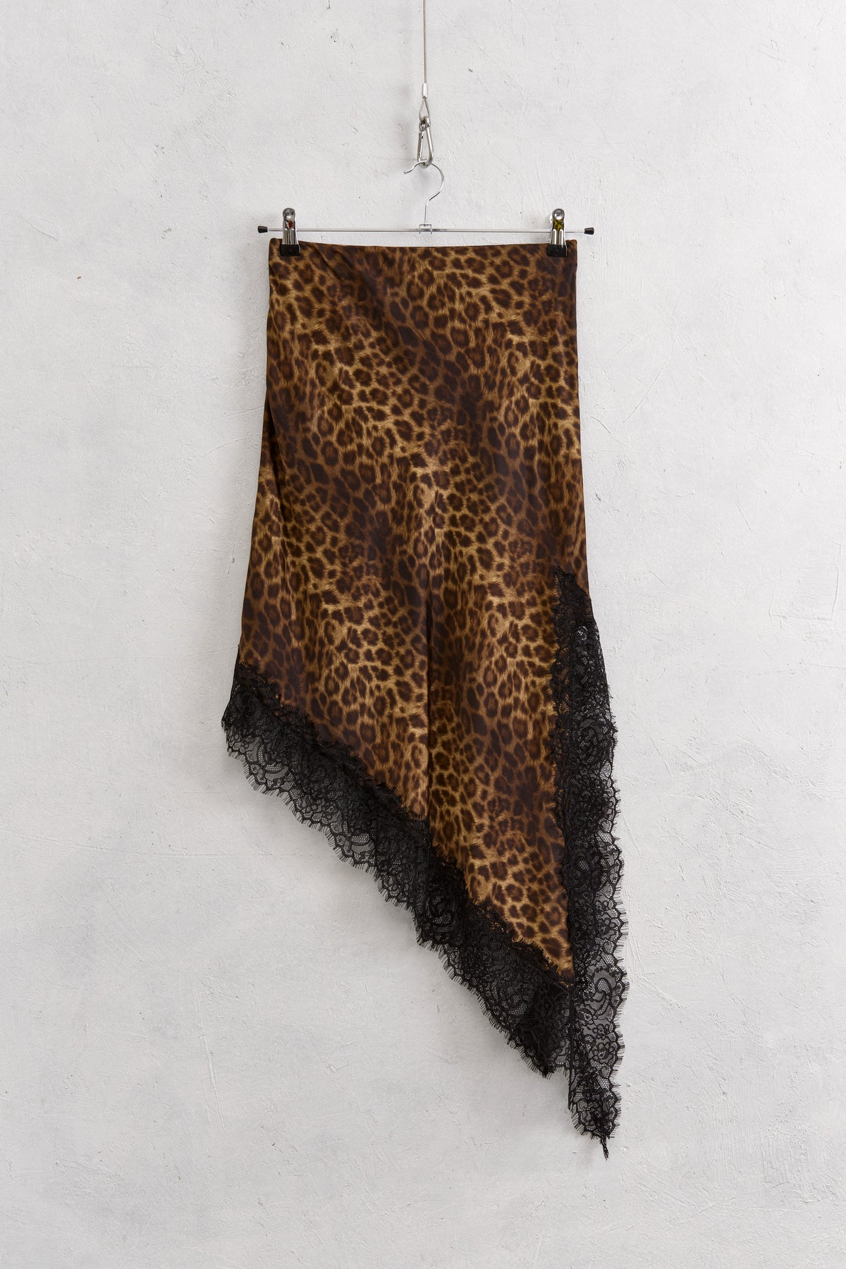 Lumina Gonna asimmetrica animalier pizzo in contrasto LD3659 01 LUMINA 