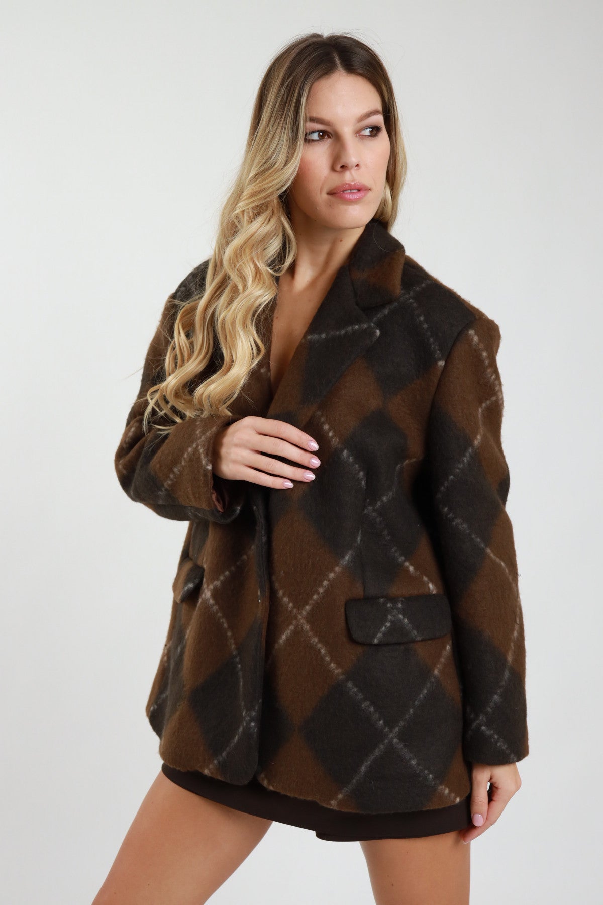 SUSYMIX BLAZER OVERSIZE FANTASIA ARGYLE M09787 01 Susy Mix 