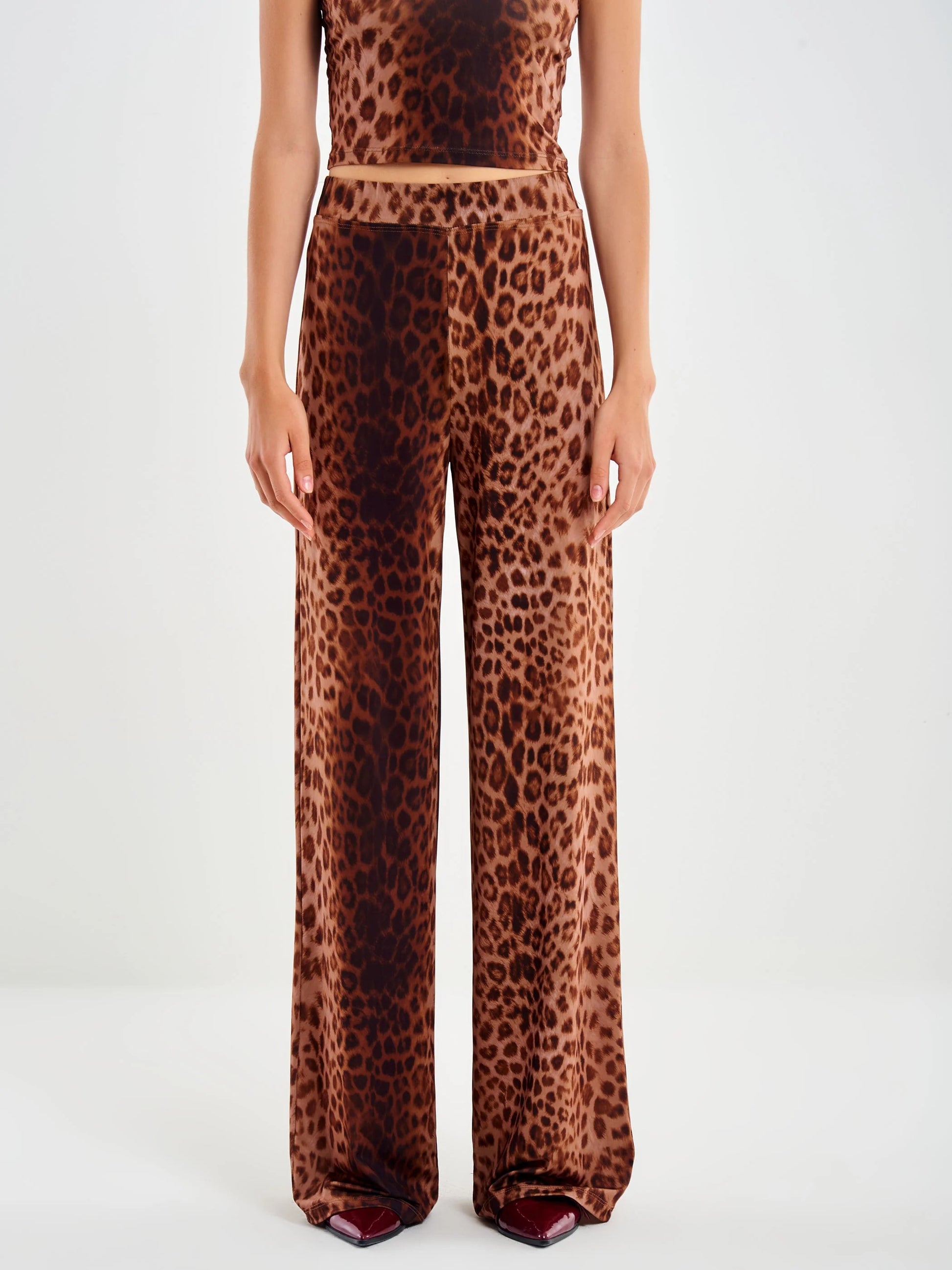 Vicolo Pantalone animalier sfumato UF0082 01 Vicolo 