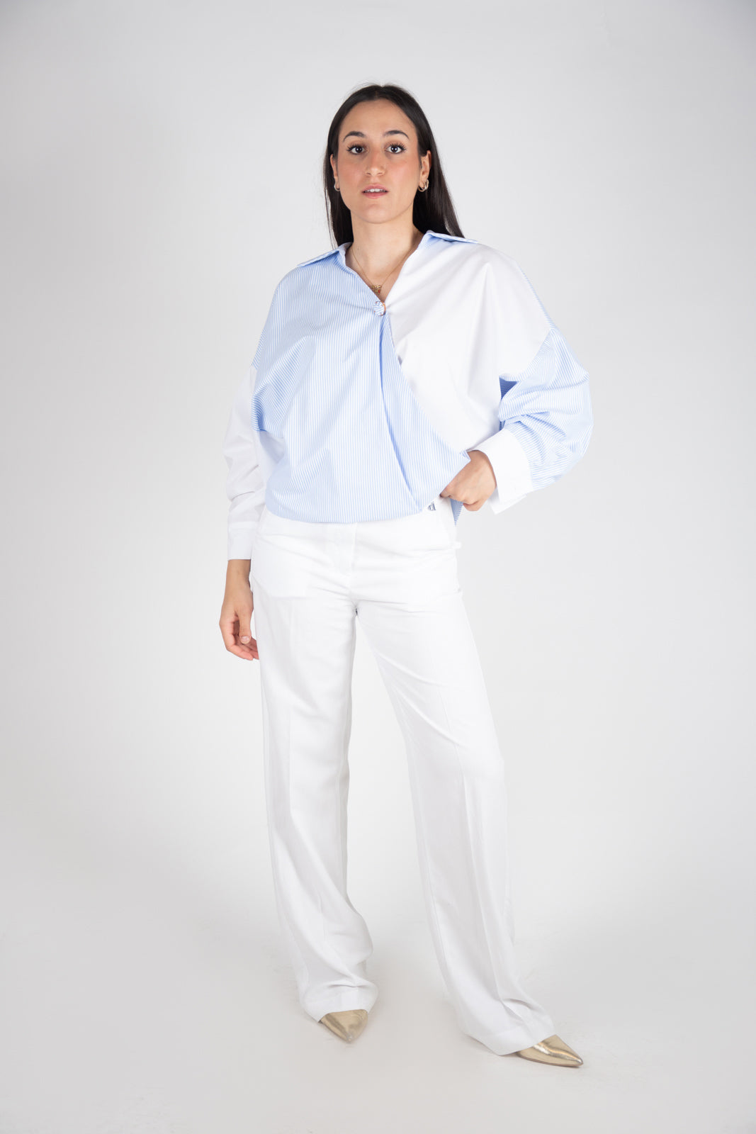 Dixie Pantalone lino gamba larga P845J026A 02 Dixie 