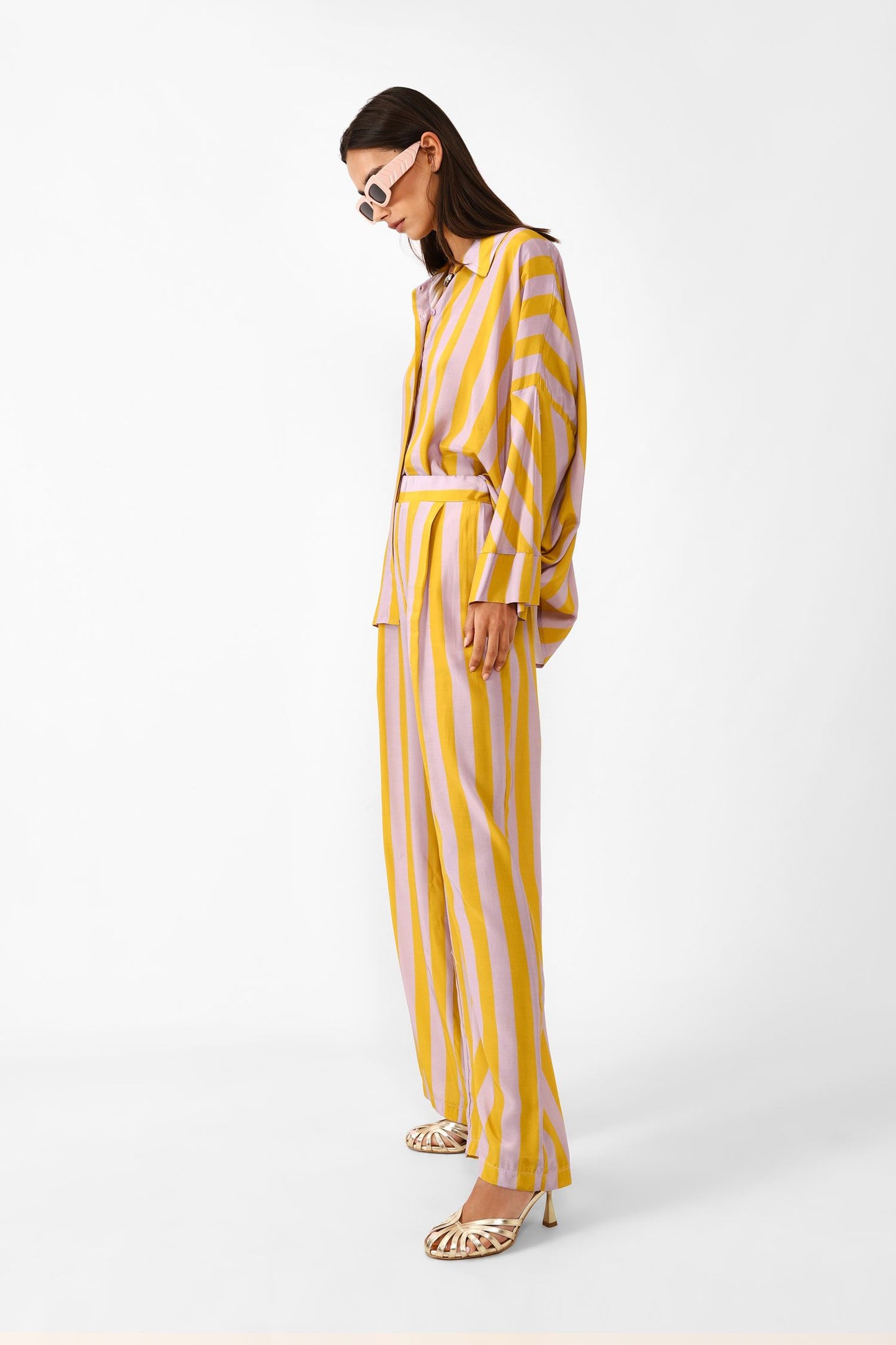 Dixie pantalone fluido strip PCVLJBOA 01 Dixie 