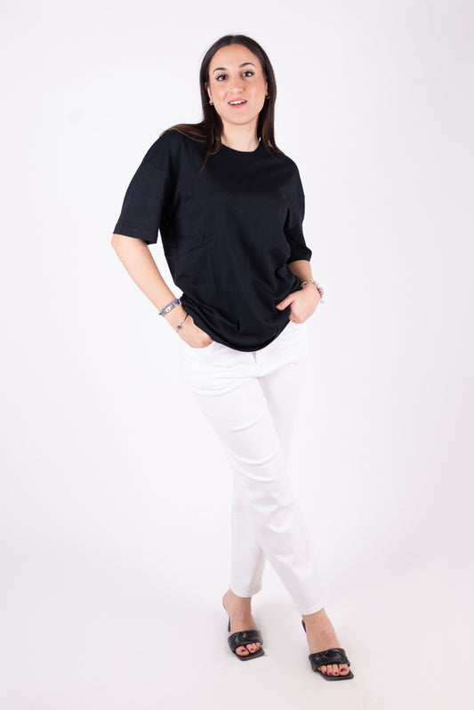 Fracomina pantalone tela stretch Modello Vera Mom Fit FP24SVD005W61501 278 Fracomina Jeans 