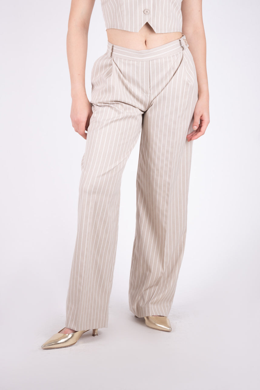 Haveone pantalone gessato PGE-L051 01 Haveone 