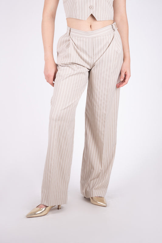 Haveone pantalone gessato PGE-L051 01 Haveone 