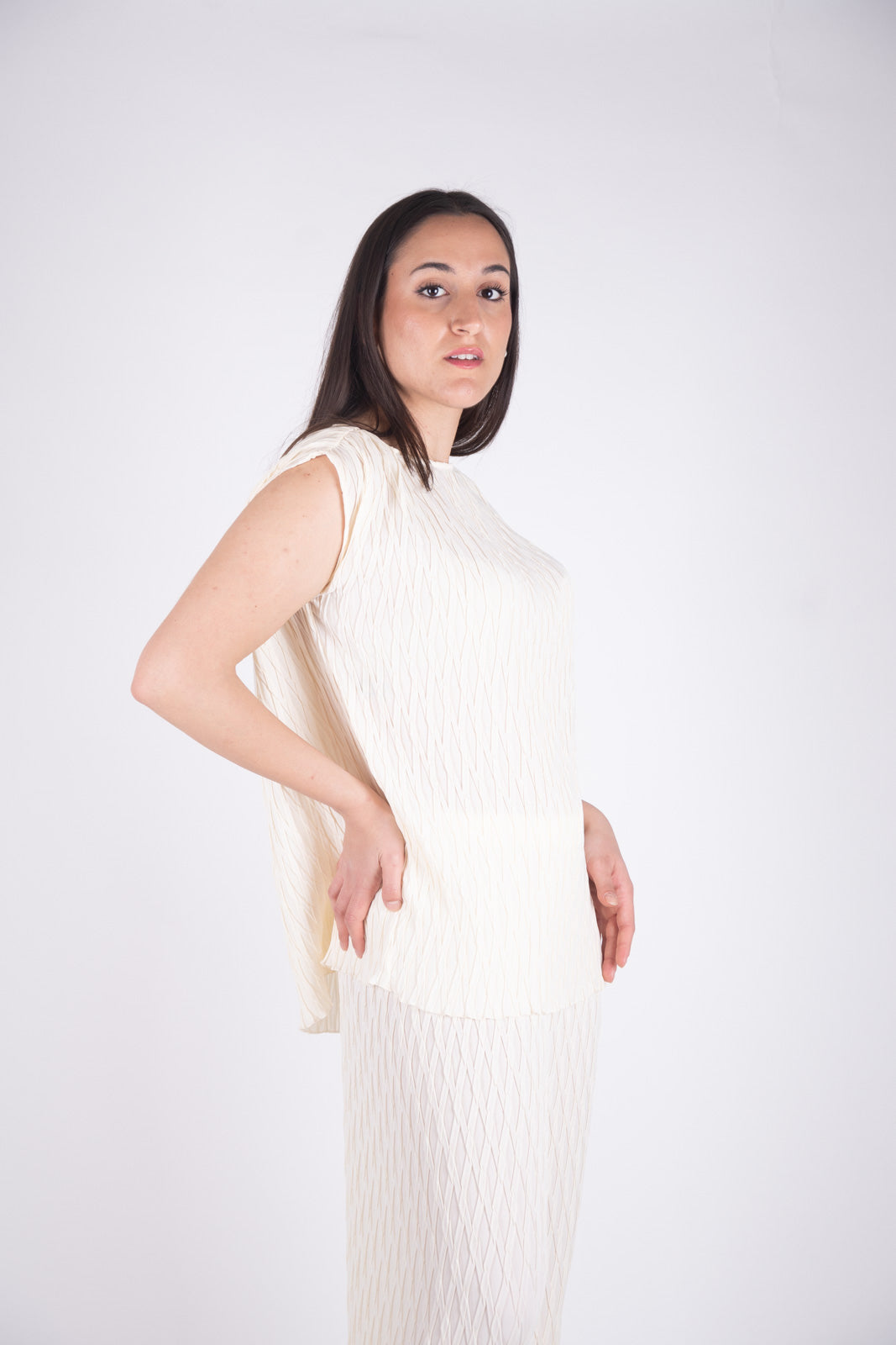 Ji Jil Blusa plissè irregolare JPE24BL2470GG0047 0706 Ji Jil 