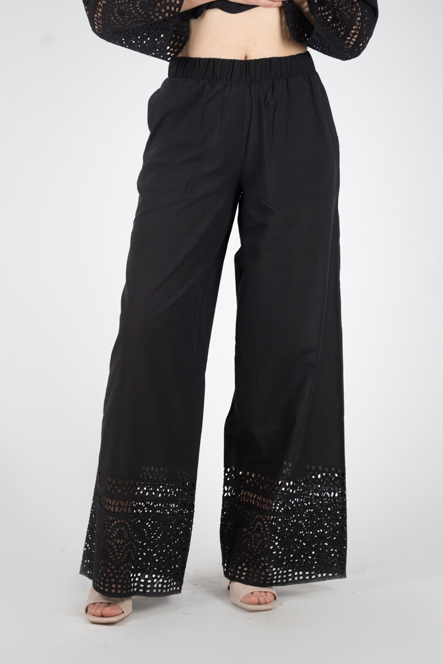 Ji Jil Pantalone palazzo pizzo San Gallo JPE24PA2360PP0085 0002 Ji Jil 