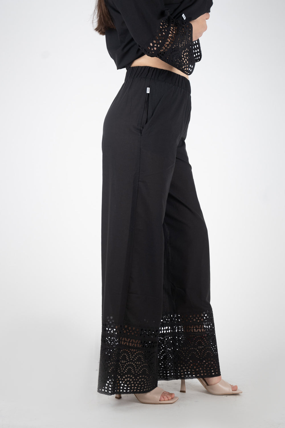 Ji Jil Pantalone palazzo pizzo San Gallo JPE24PA2360PP0085 0002 Ji Jil 