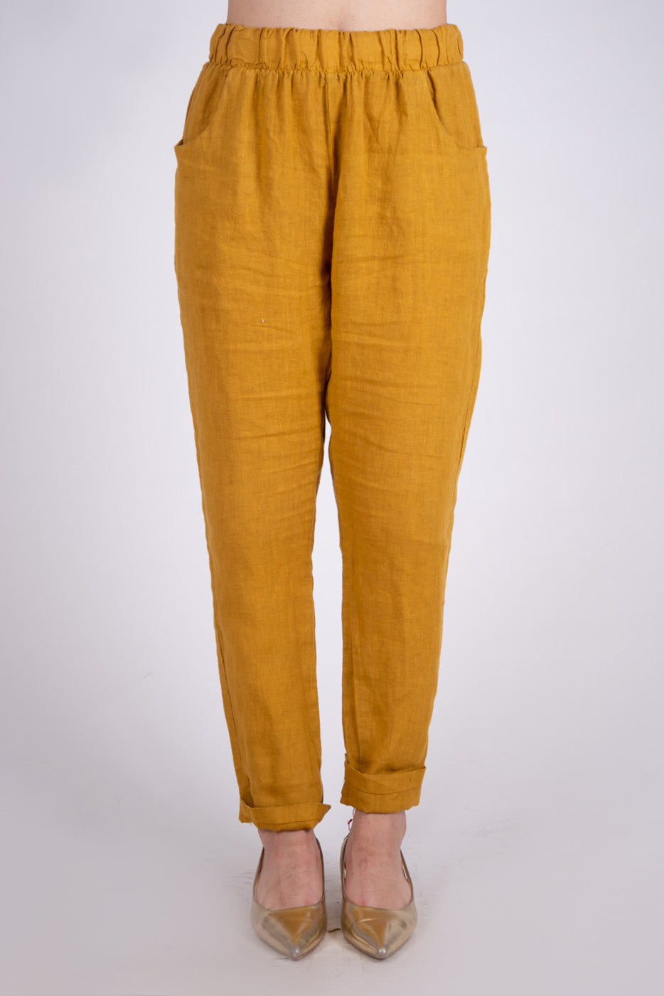 Le Streghe Pantalone sigaretta lino P24RU218N 21 Le streghe 