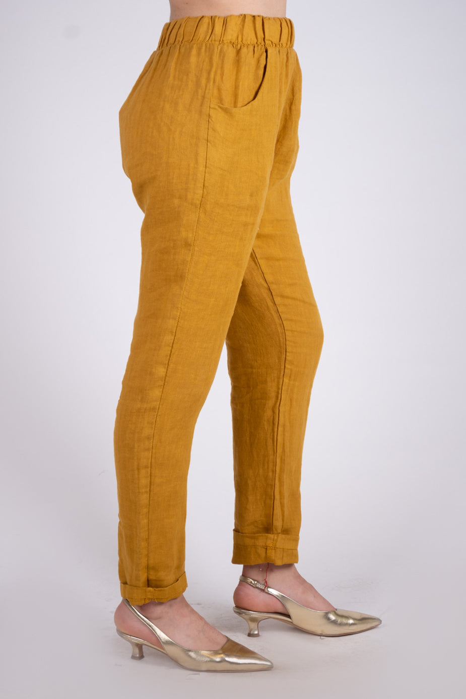 Le Streghe Pantalone sigaretta lino P24RU218N 21 Le streghe 
