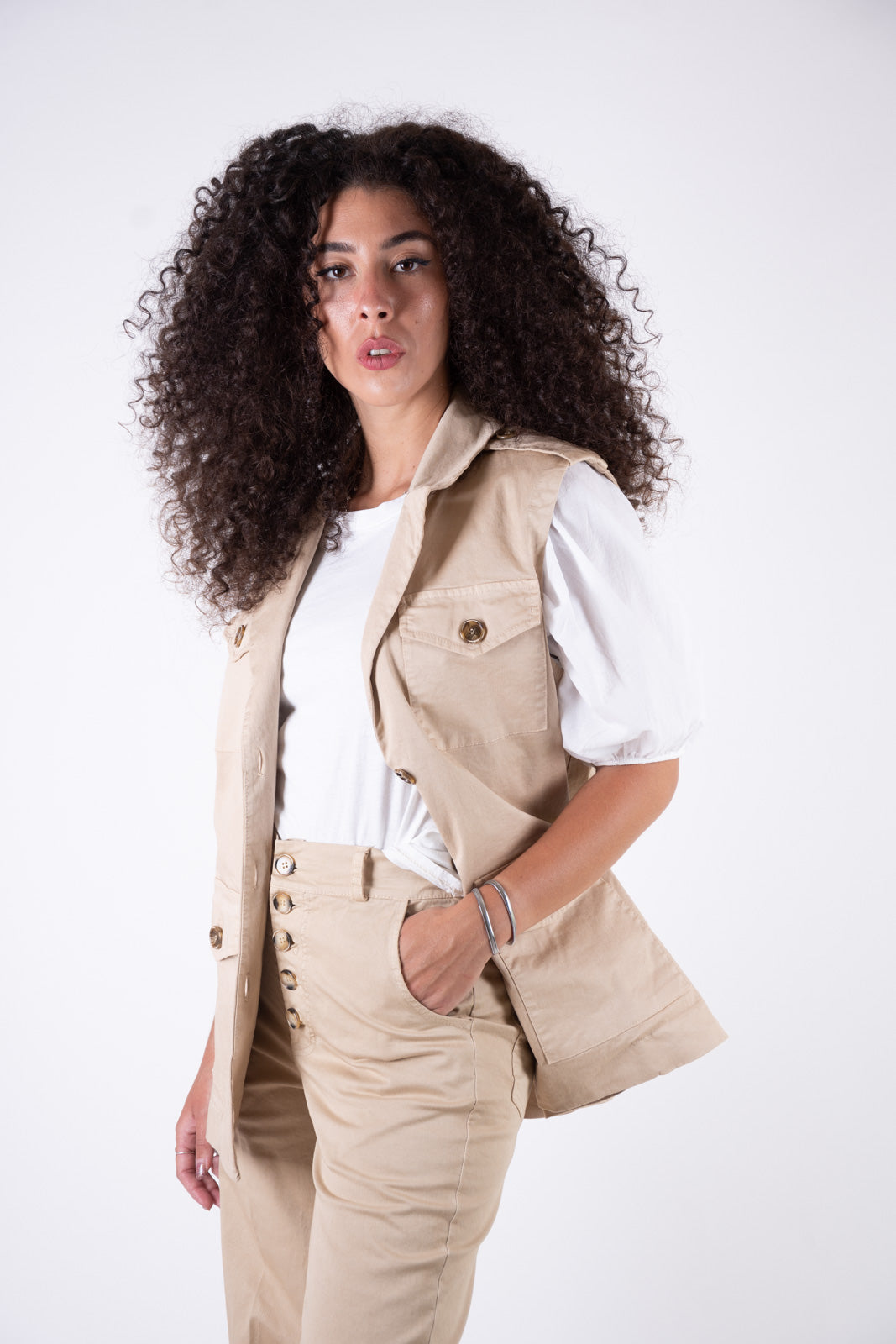 Susy Mix Gilet shariana cotone PE24870 01 Susy Mix 