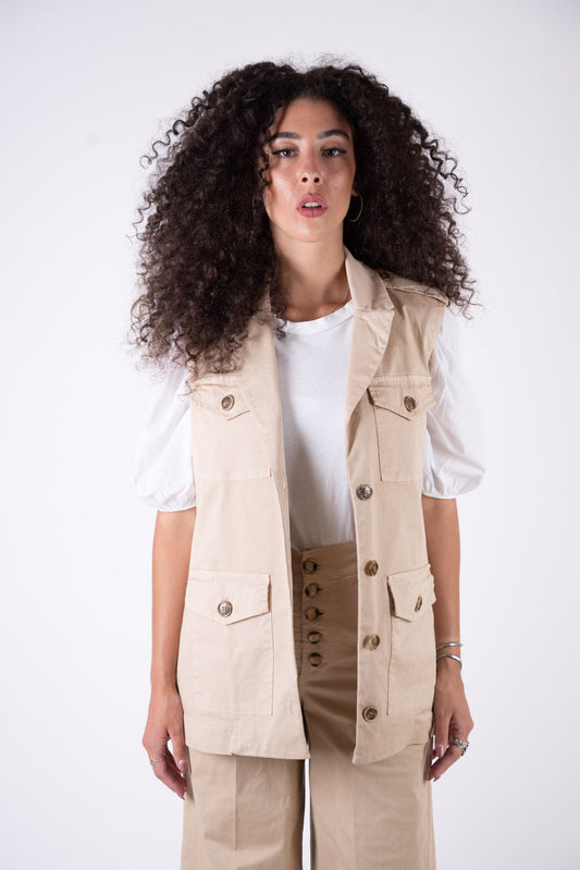 Susy Mix Gilet shariana cotone PE24870 01 Susy Mix 