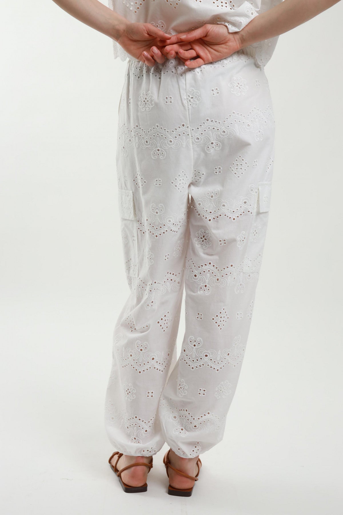 Susymix Pantalone cargo in pizzo Sangallo SM00471 01 Susy Mix 