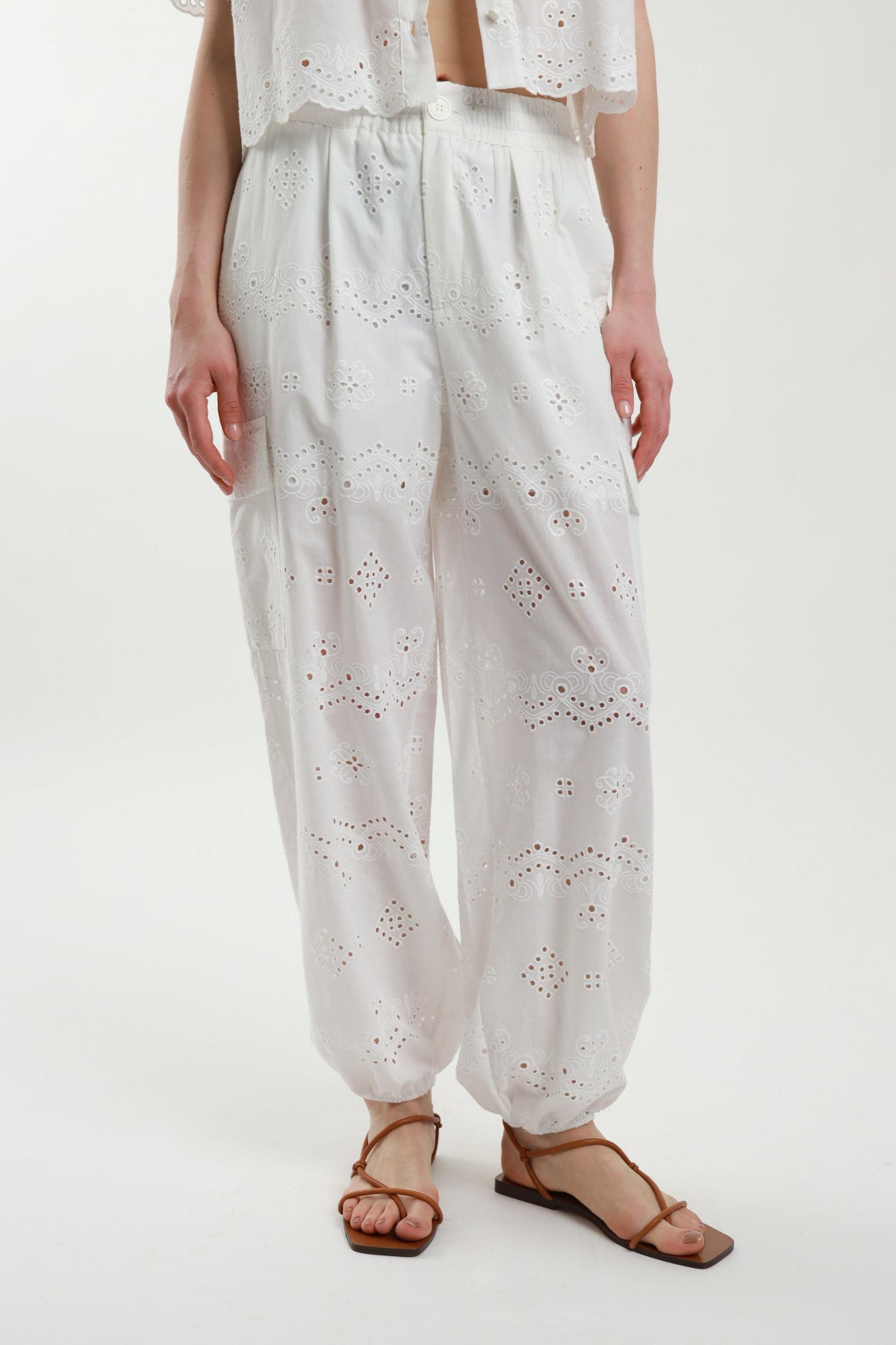Susymix Pantalone cargo in pizzo Sangallo SM00471 01 Susy Mix 