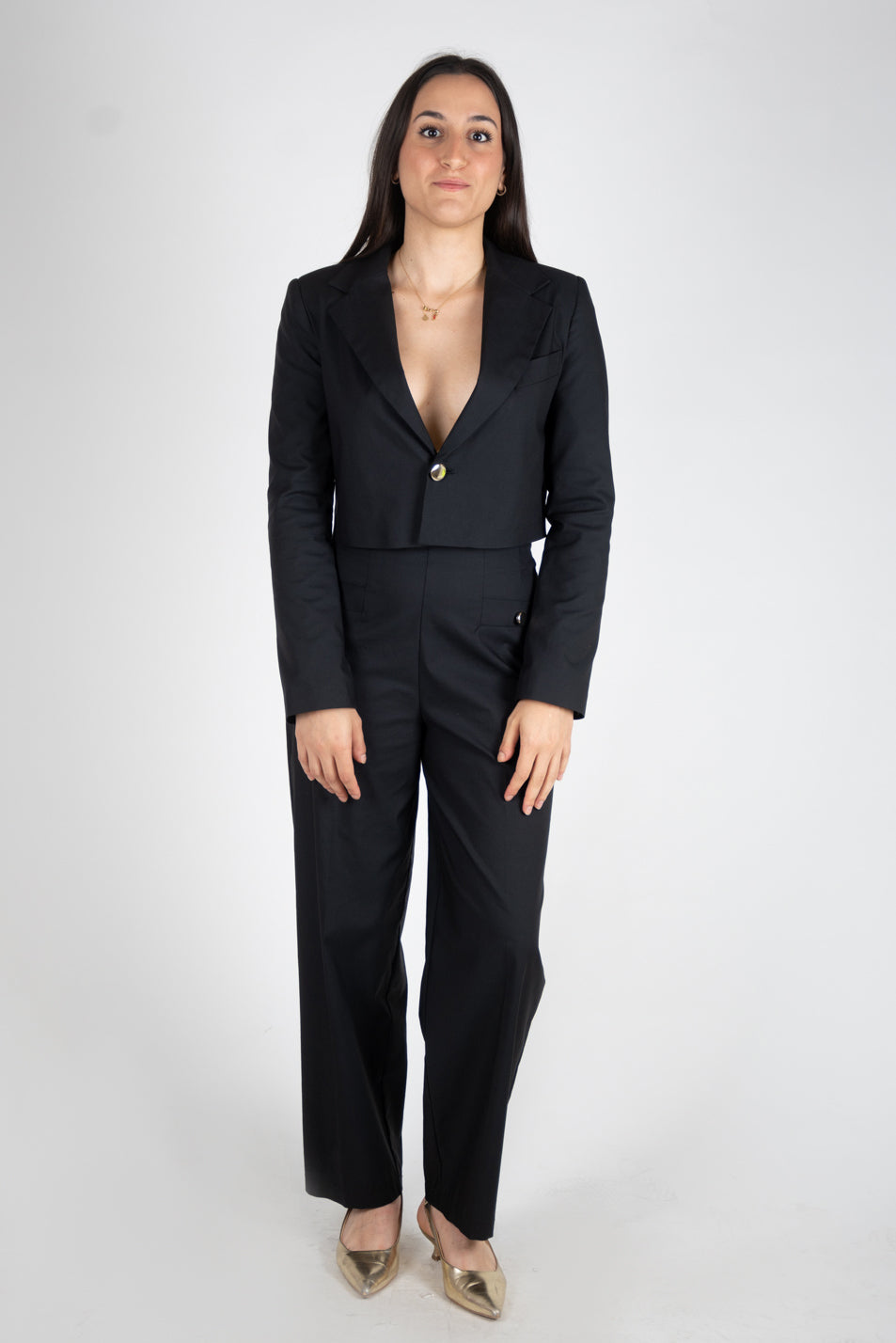 Susy Mix èlite Giacca crop monopetto GI0313T474 01 Susy Mix èlite 