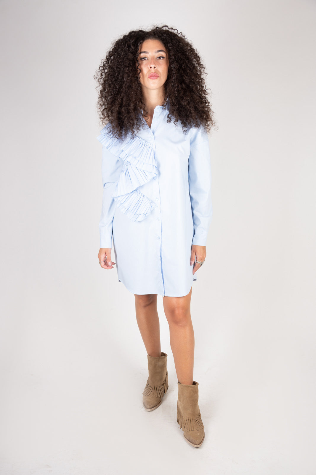 Susy Mix élite camicione oversize rouches S0911 01 Susy Mix èlite 