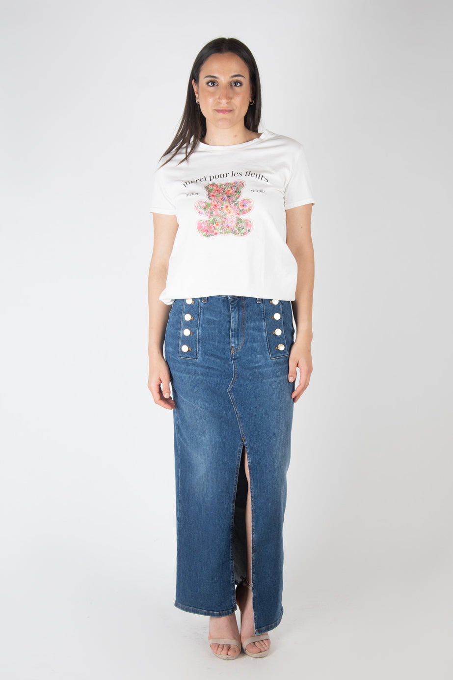 Vicolo T- Shirt orsetto floreale RB0646 01 Vicolo 