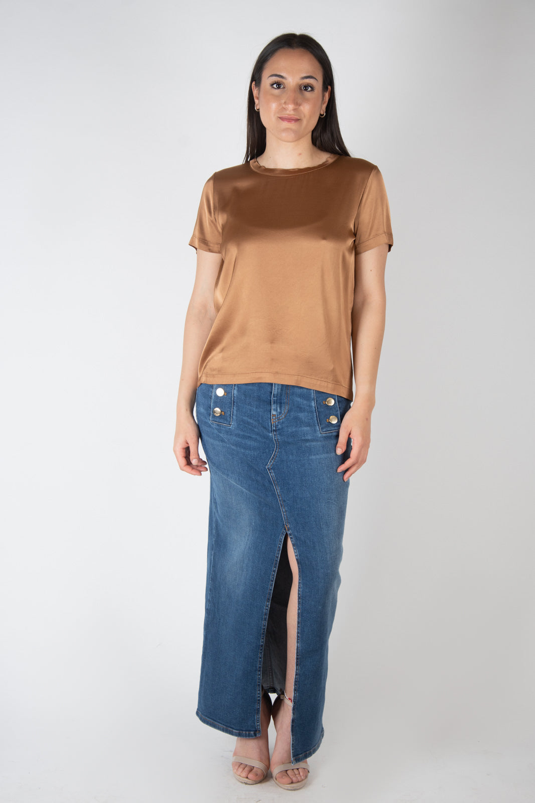VIcolo T-shirt in raso TB0040 02 Vicolo 