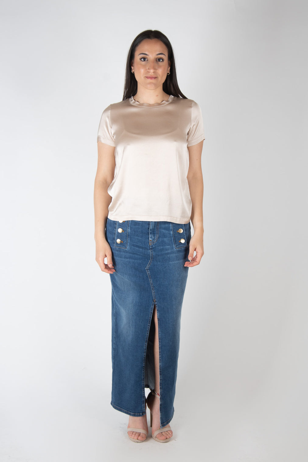 VIcolo T-shirt in raso TB0040 03 Vicolo 