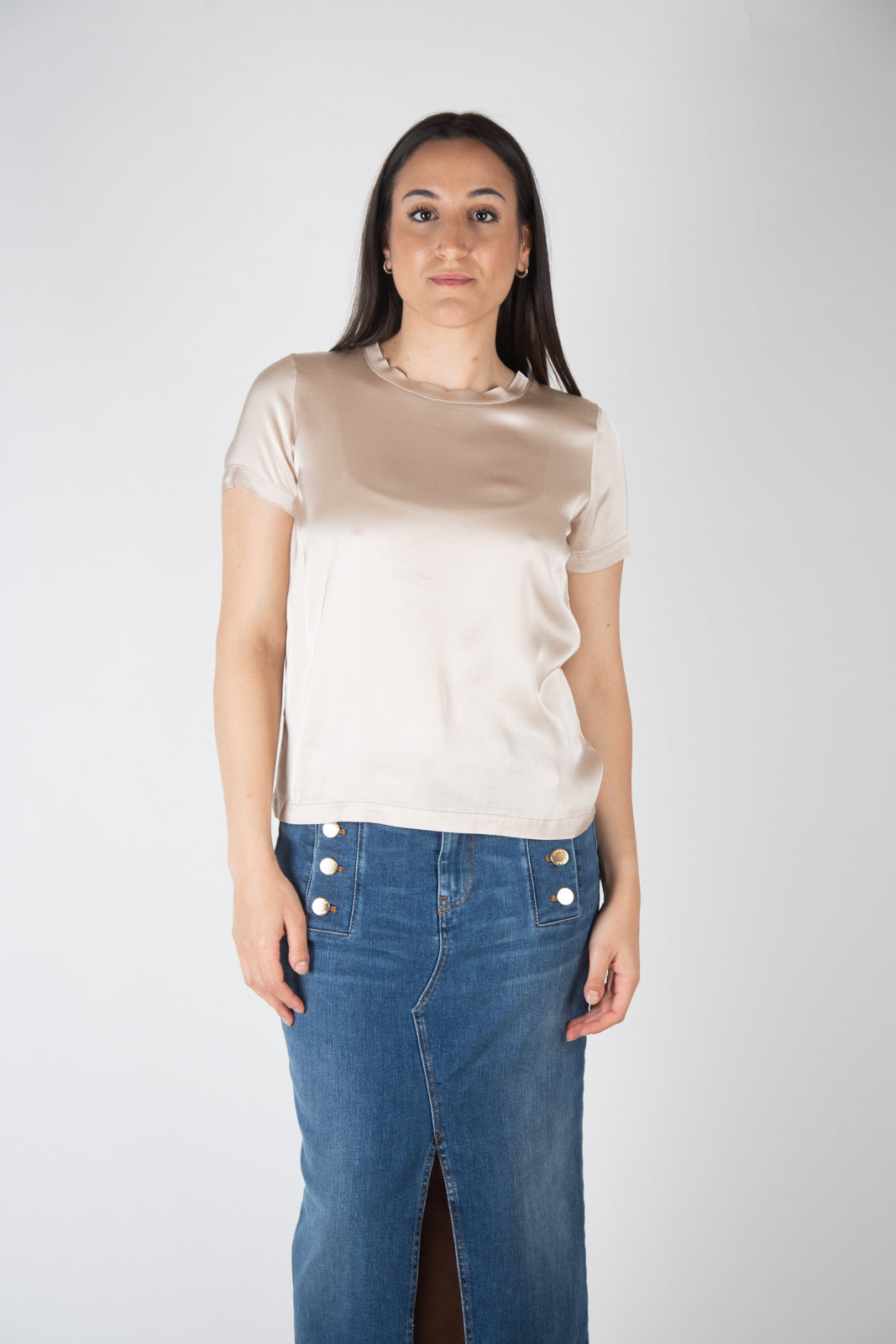 VIcolo T-shirt in raso TB0040 03 Vicolo 