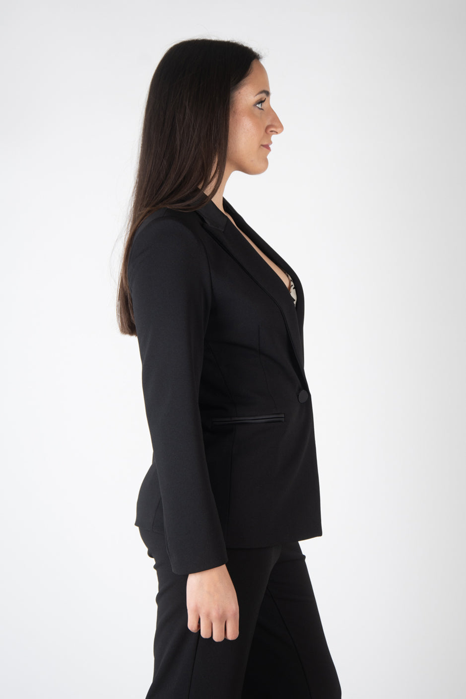 Vicolo Giacca monopetto revers in raso TB0221 01 Vicolo 