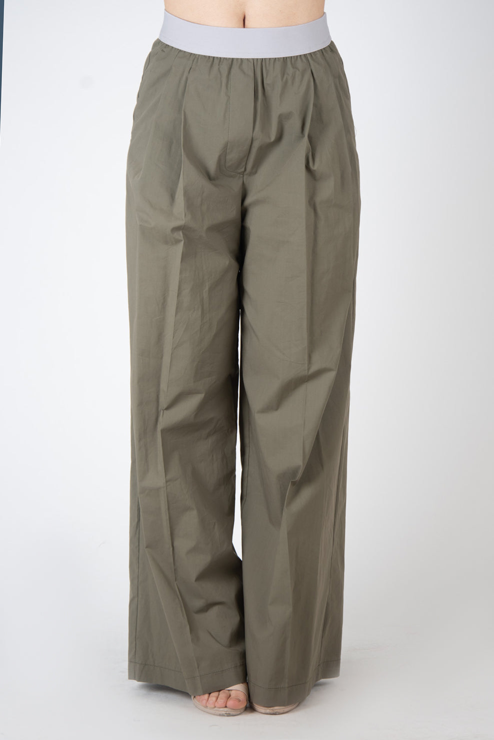 Vicolo Pantalone cotone con elastico TB2086 01 Vicolo 