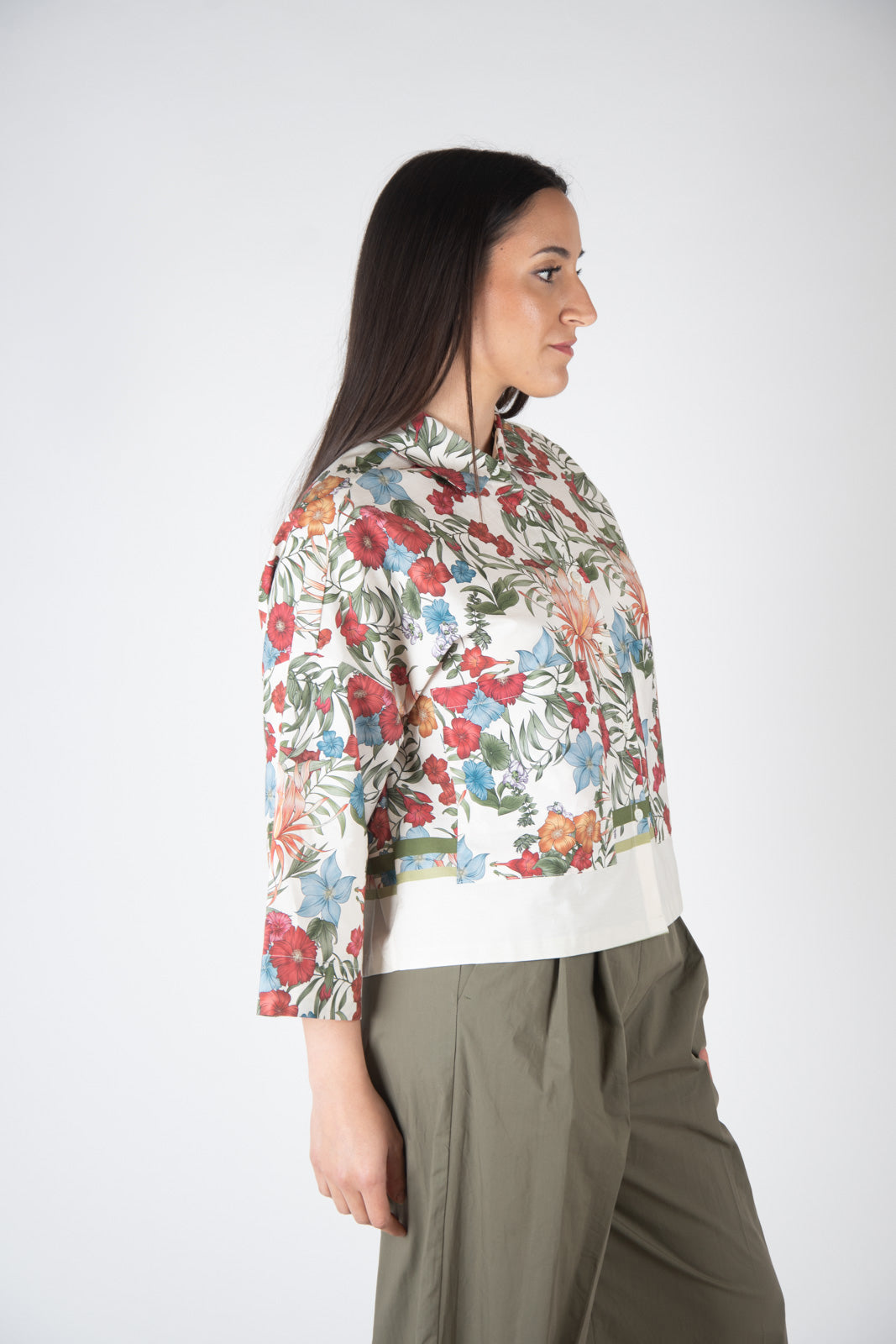 Vicolo camicia stampa floreale TB2119 01 Vicolo 