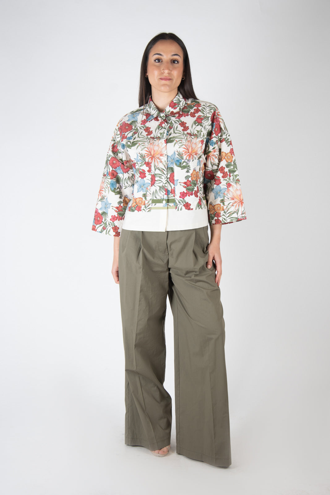 Vicolo camicia stampa floreale TB2119 01 Vicolo 
