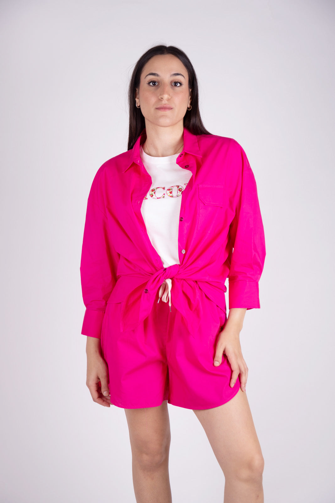 Vicolo Camicia oversize unito TB2251 01 Vicolo 