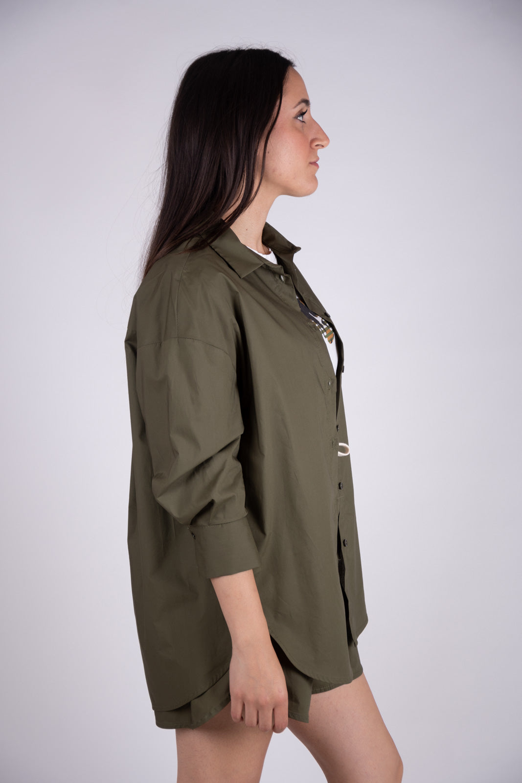 Vicolo Camicia oversize unito TB2251 02 Vicolo 
