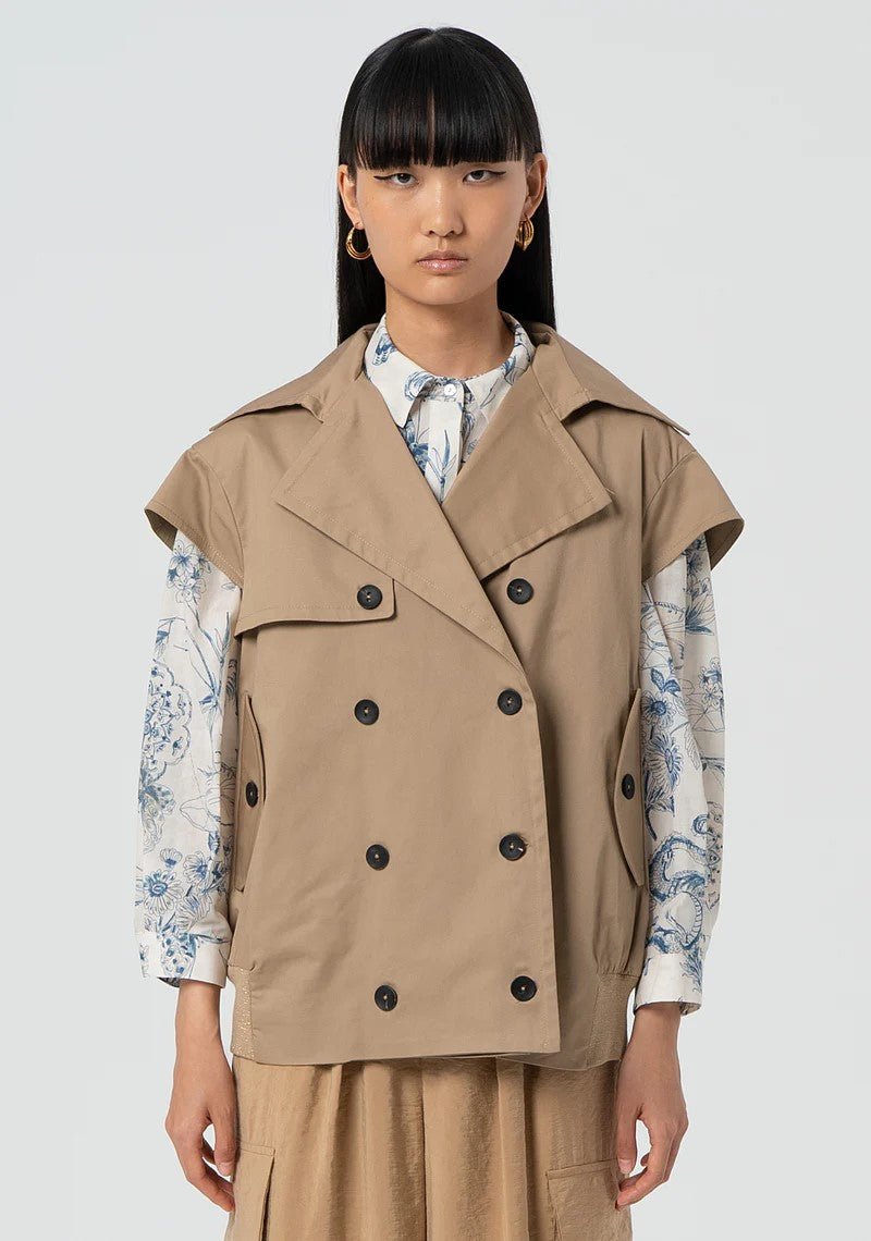 Fracomina Trench corto smanicato FJ25SC7001W40101 050 Fracomina Easy chic 