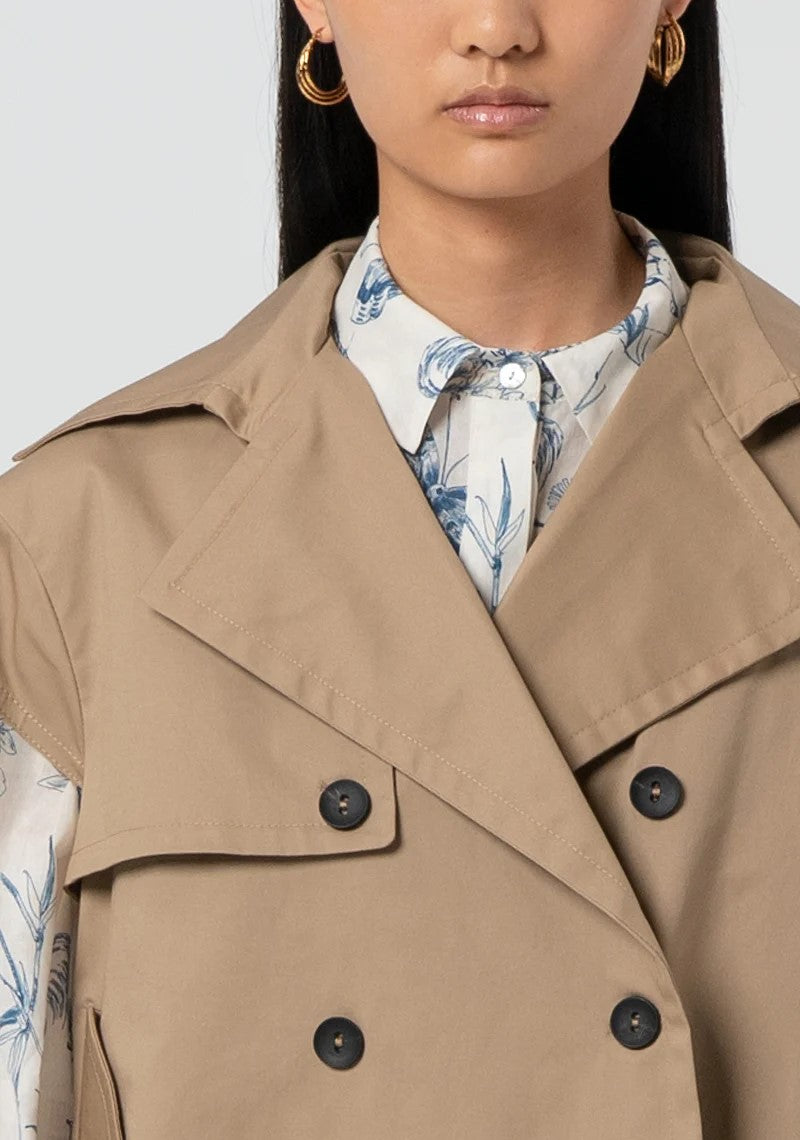 Fracomina Trench corto smanicato FJ25SC7001W40101 050 Fracomina Easy chic 